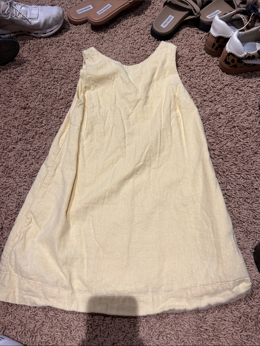 Abercrombie & Fitch Pale Yellow linen Mini Dress